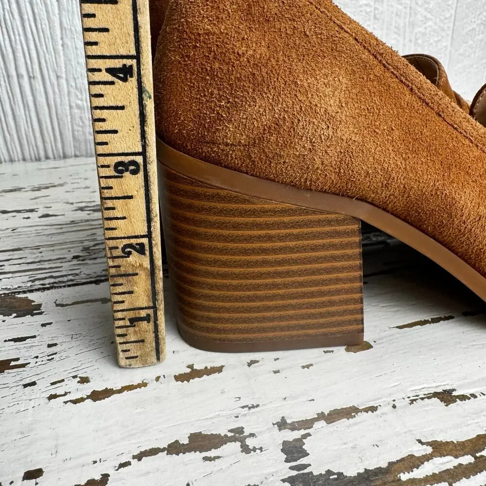 Alex Marie Women's Farin Loafer Pump Shoes Brown Leather Suede Size 8.5 M Camel - Picture 11 of 11